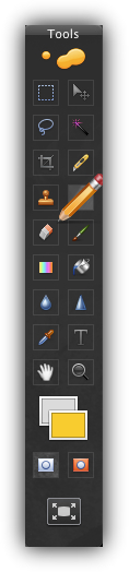 Pixelmator - Основная панель инструментов