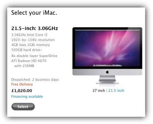iMac - доставка в течение двух рабочих дней