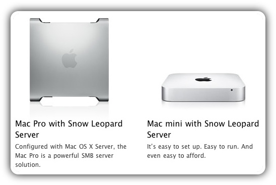 Apple Mac mini server и Mac Pro server