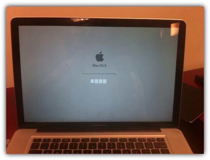 Find My Mac - Экран блокировки