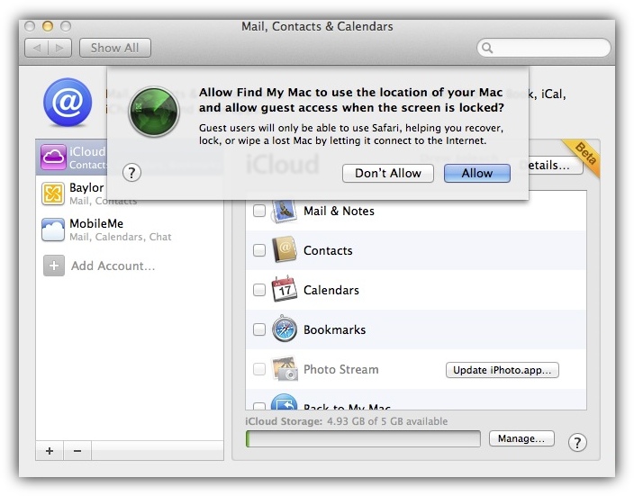 OS X Lion: Find My Mac
