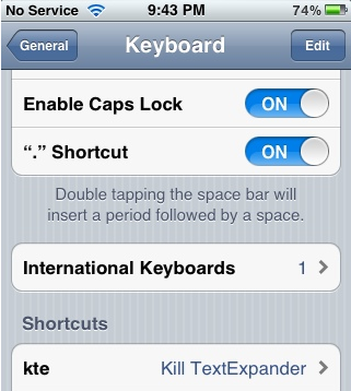 iOS 5 - “Shortcuts”