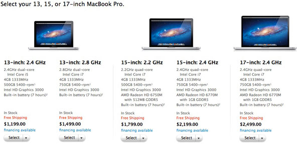 Новые Macbook Pro - вторая половина 2011