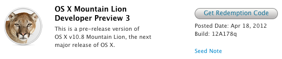 OS X Mountain Lion DP3